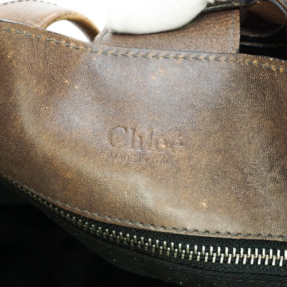 Auth Chloe Hand Bag Brown Leather #20226C56 - Picture 8 of 9